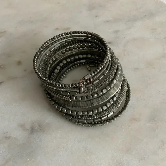 Silver Coil Bracelet - Picture 3 of 7